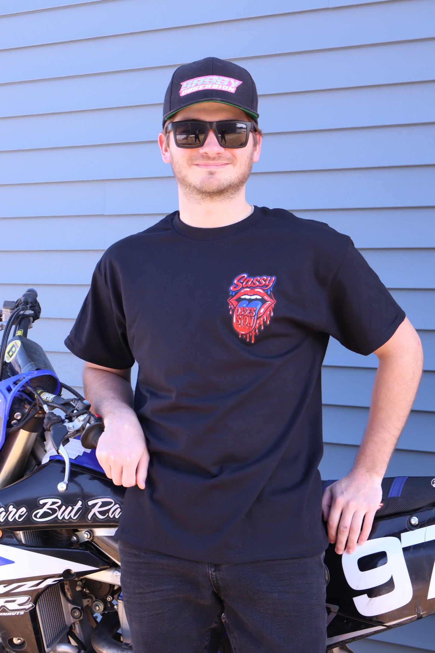 Drip Tongue Tee - Blue & Red