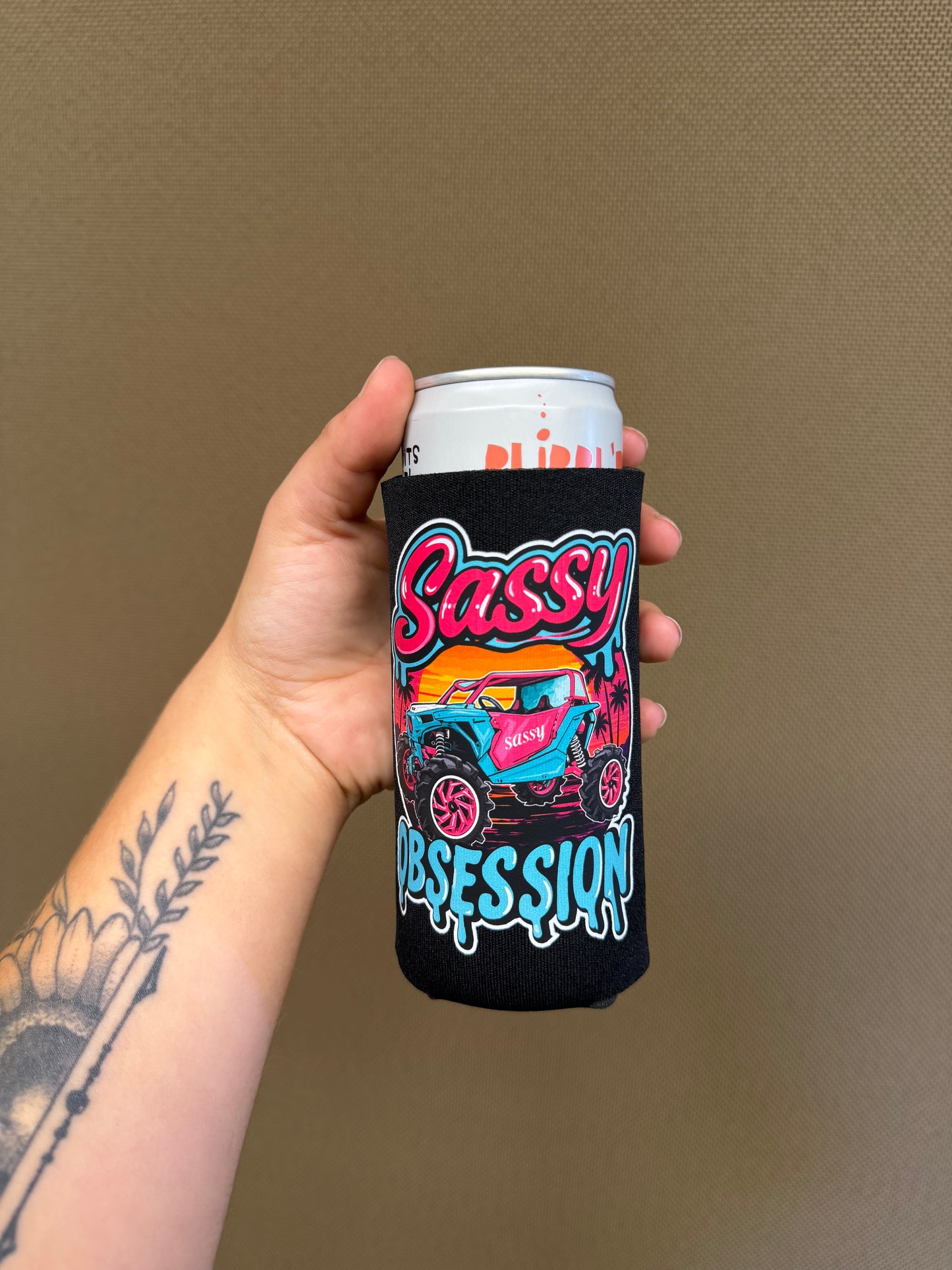Sassy Sunset Slim Koozie