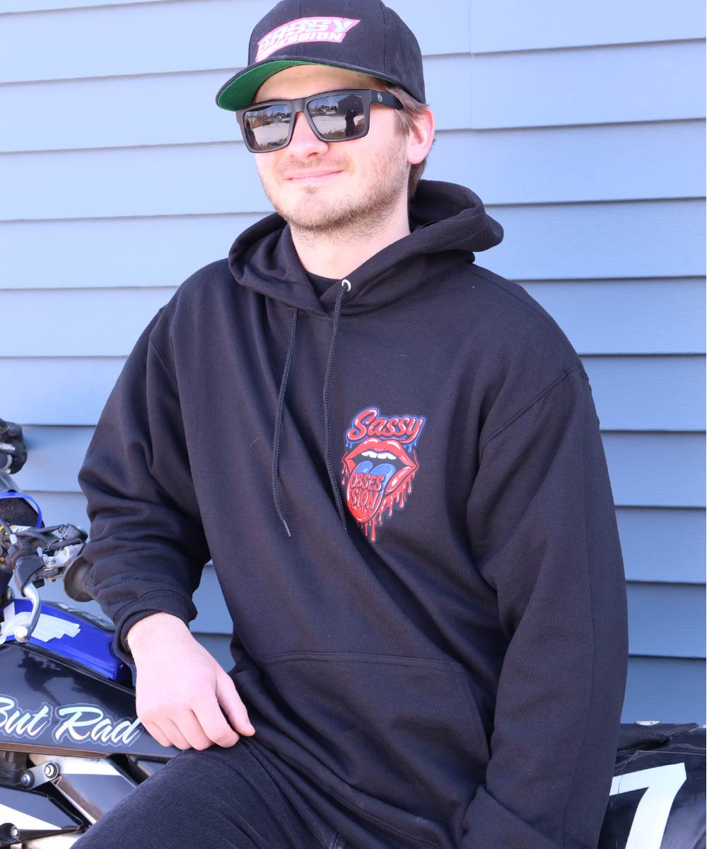 Drip Tongue Sweatshirt - Blue & Red
