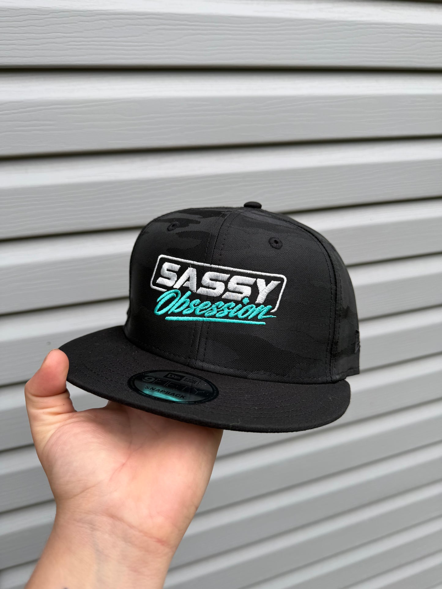 Black Camo Retro Snapback Flatbill