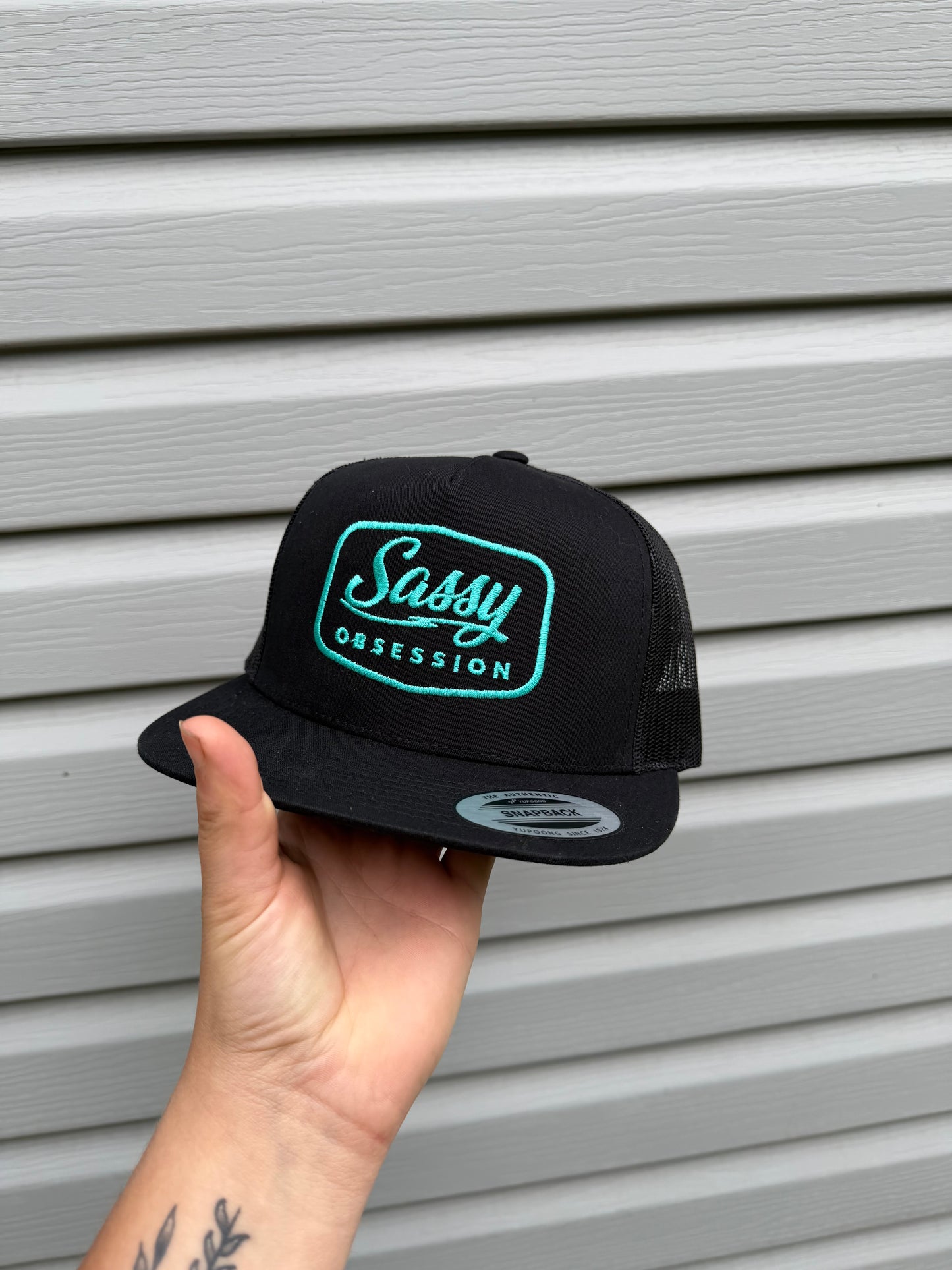 Sassy Signature Snapback Flatbill - Teal