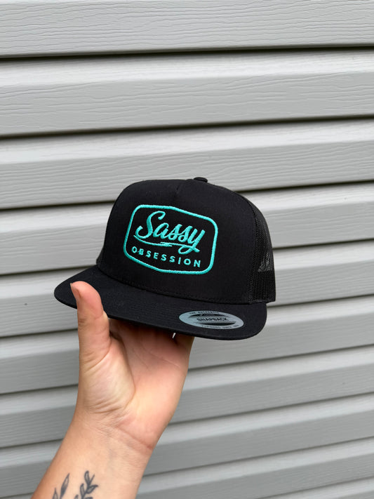 Sassy Signature Snapback Flatbill - Teal