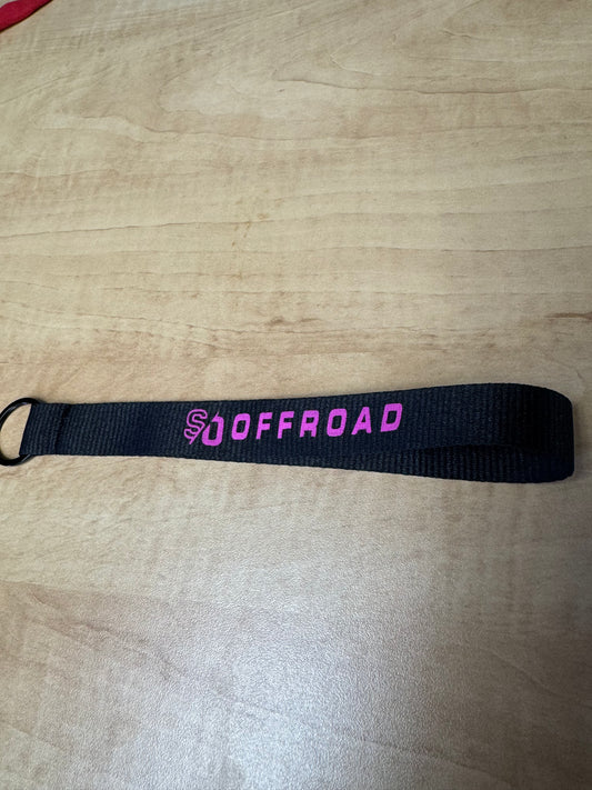 SO Offroad Wrist Keychain - Black/Pink