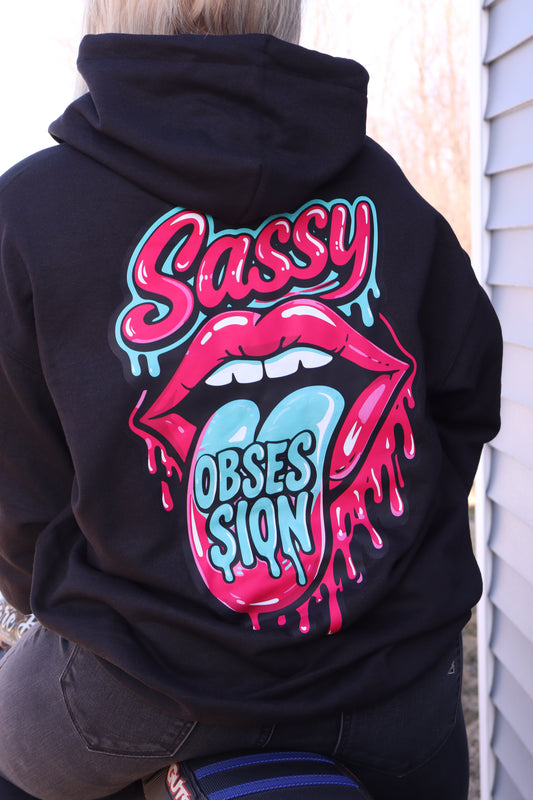 Drip Tongue Sweatshirt - Pink & Teal