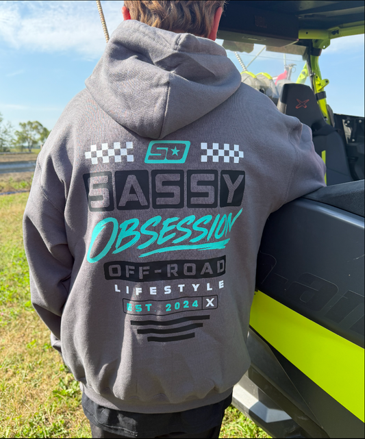 Grey Electric Offroad Sweatshirt - Teal/Black/White