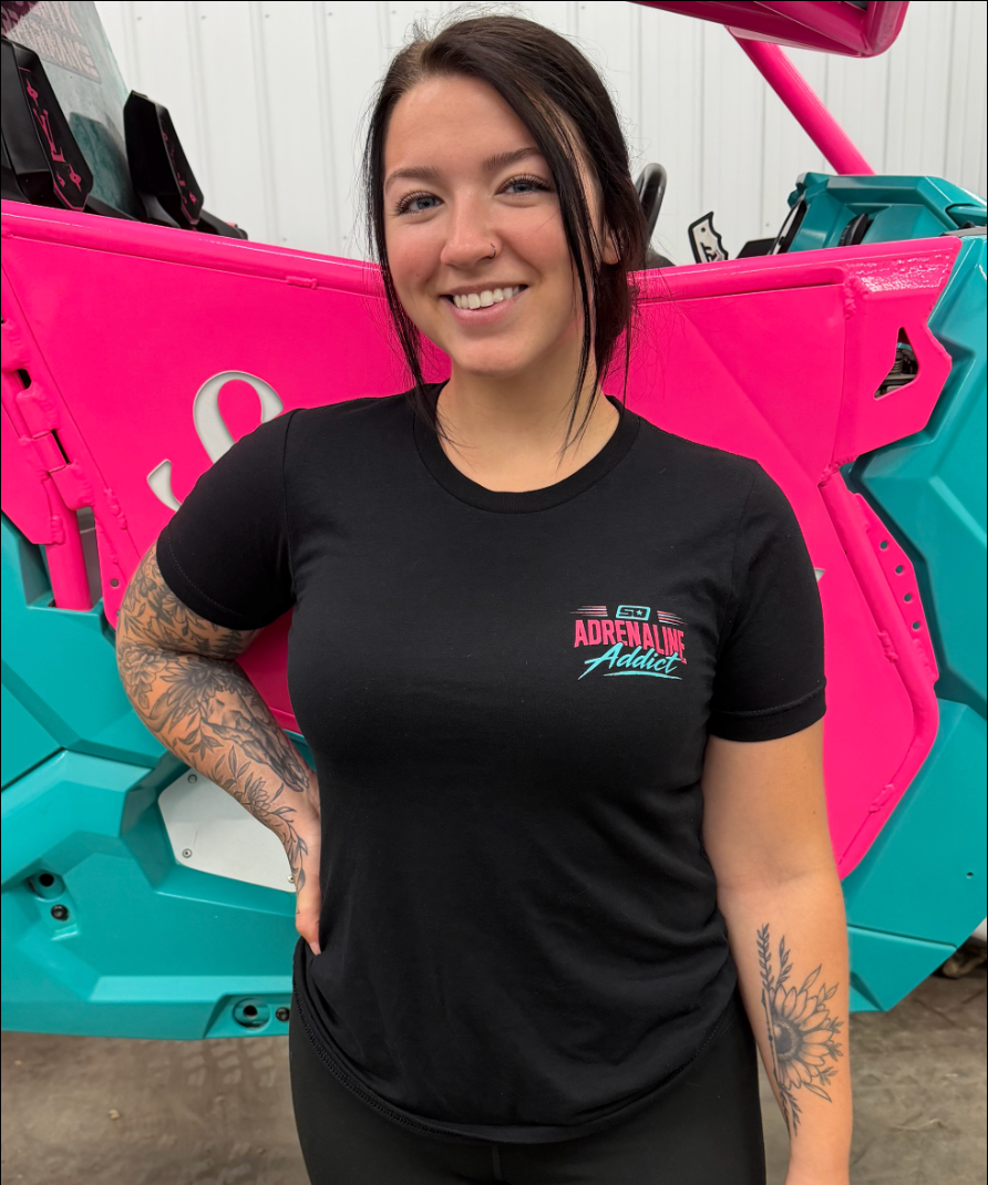 Adrenaline Addict Tee - Pink & Teal