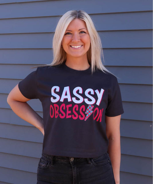 Sassy Bolt Cropped Tee