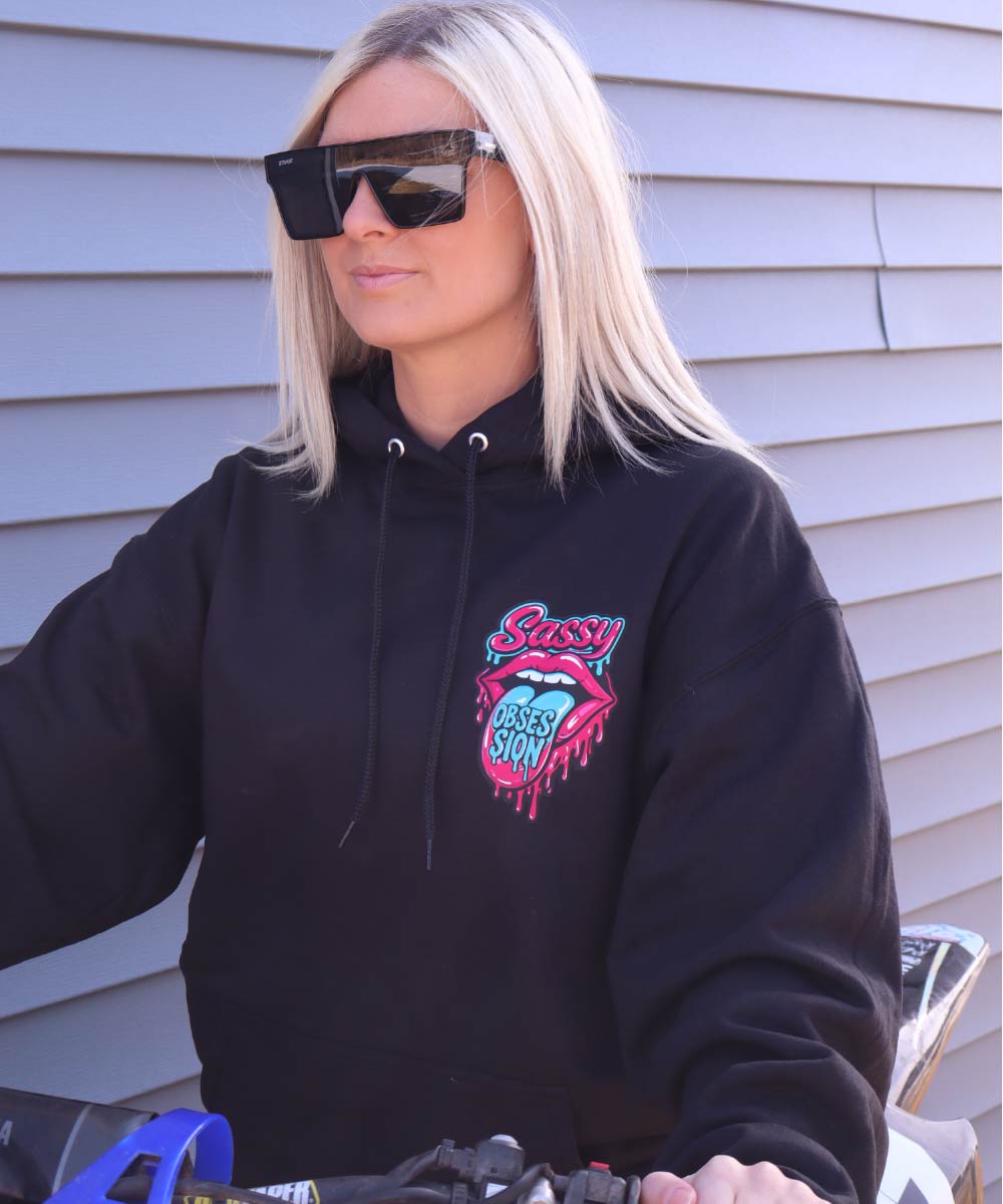 Drip Tongue Sweatshirt - Pink & Teal