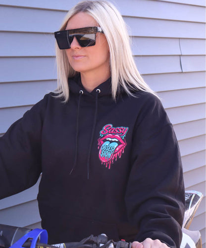 Drip Tongue Sweatshirt - Pink & Teal