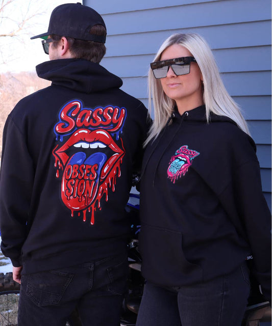 Drip Tongue Sweatshirt - Blue & Red