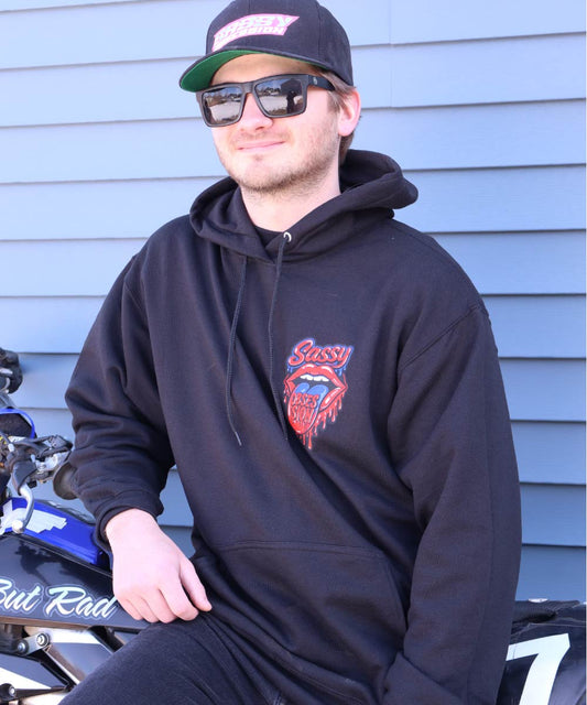 Drip Tongue Sweatshirt - Blue & Red