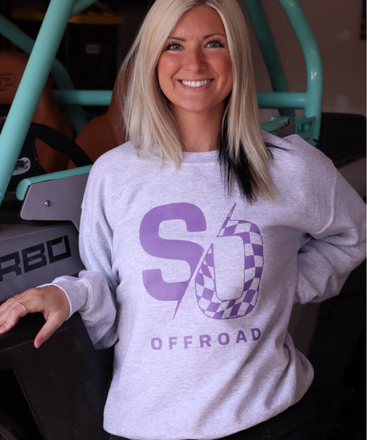 SO Offroad Ash Crewneck - Purple Logo