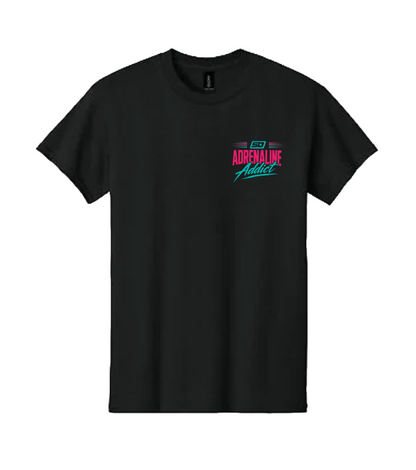 Adrenaline Addict Tee - Pink & Teal
