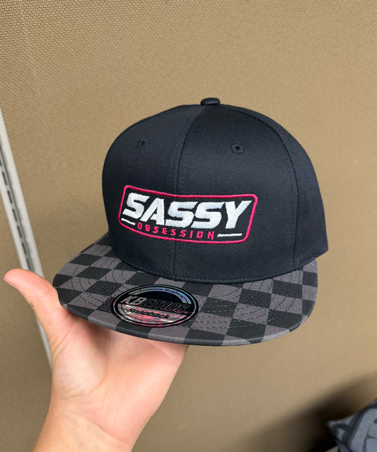 Sassy Classic Checkered Snapback Flatbill
