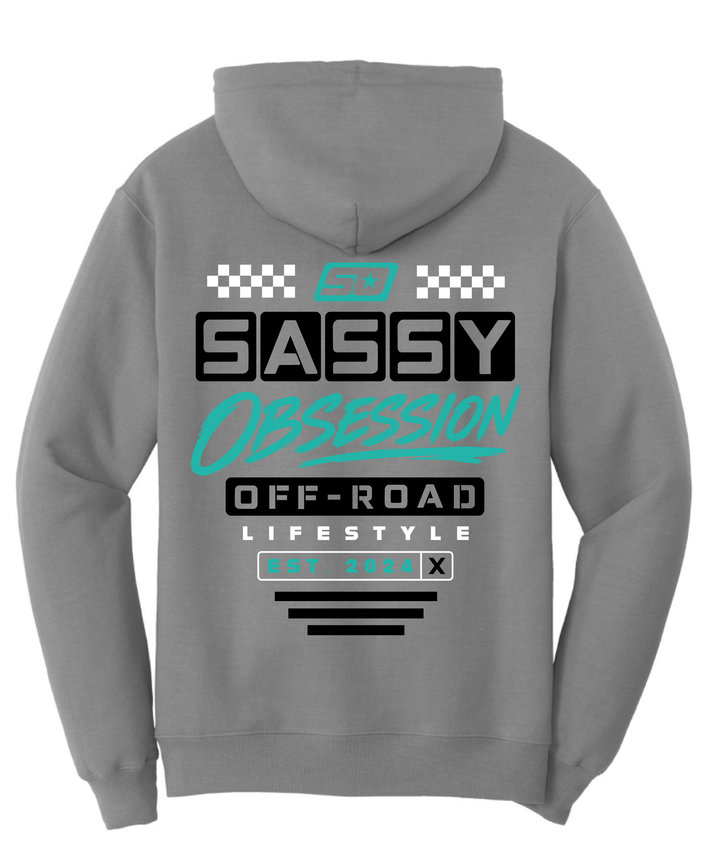 Grey Electric Offroad Sweatshirt - Teal/Black/White