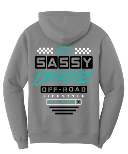 Grey Electric Offroad Sweatshirt - Teal/Black/White